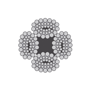 Usha Martin 4 X 39 Wire Rope Rotation Resistant (per metre) Line Drawing