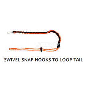 LINQ Tool Lanyard with Swivel Snap Hooks to Loop Tail