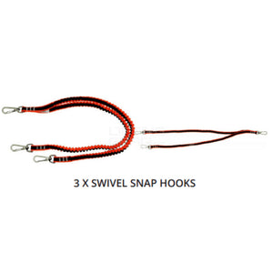 LINQ Twin Tail Tool Lanyard with 3 X Swivel Snap Hooks