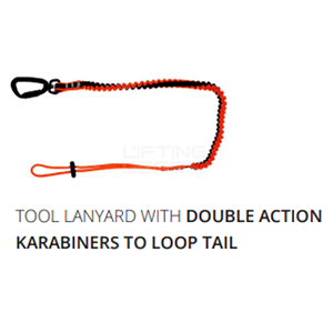 LINQ Tool Lanyard with Double Action Karabiners to Loop Tail