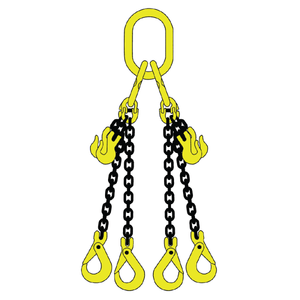Chain Slings - 4 Leg Yellow