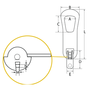 Austlift Ring Panel Lifter (Edge Lifter) Line Drawing